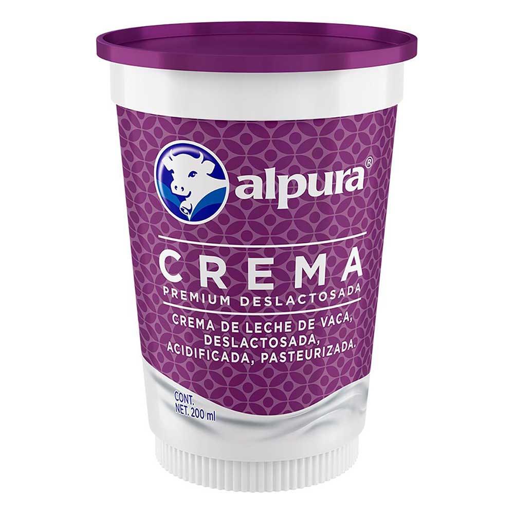 Crema deslactosada 200ml Alpura