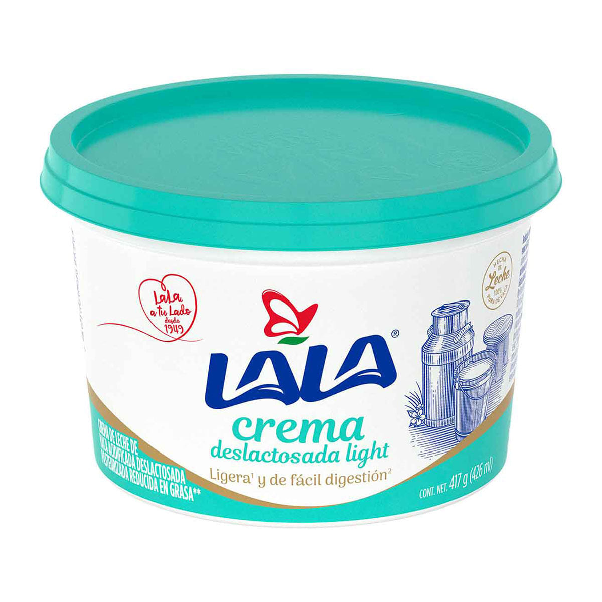 Crema deslactosada light 417g