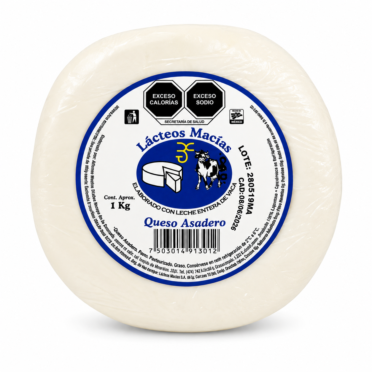 Queso Asadero Bola Macias