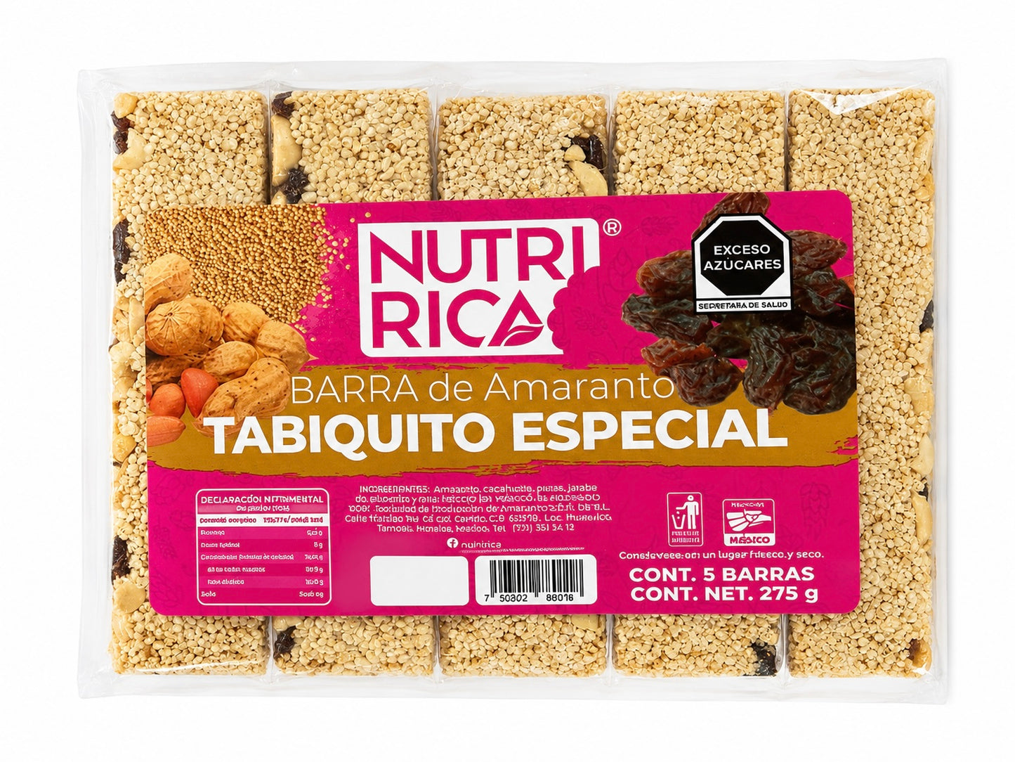 Barra de Amaranto 5 piezas Nutririca