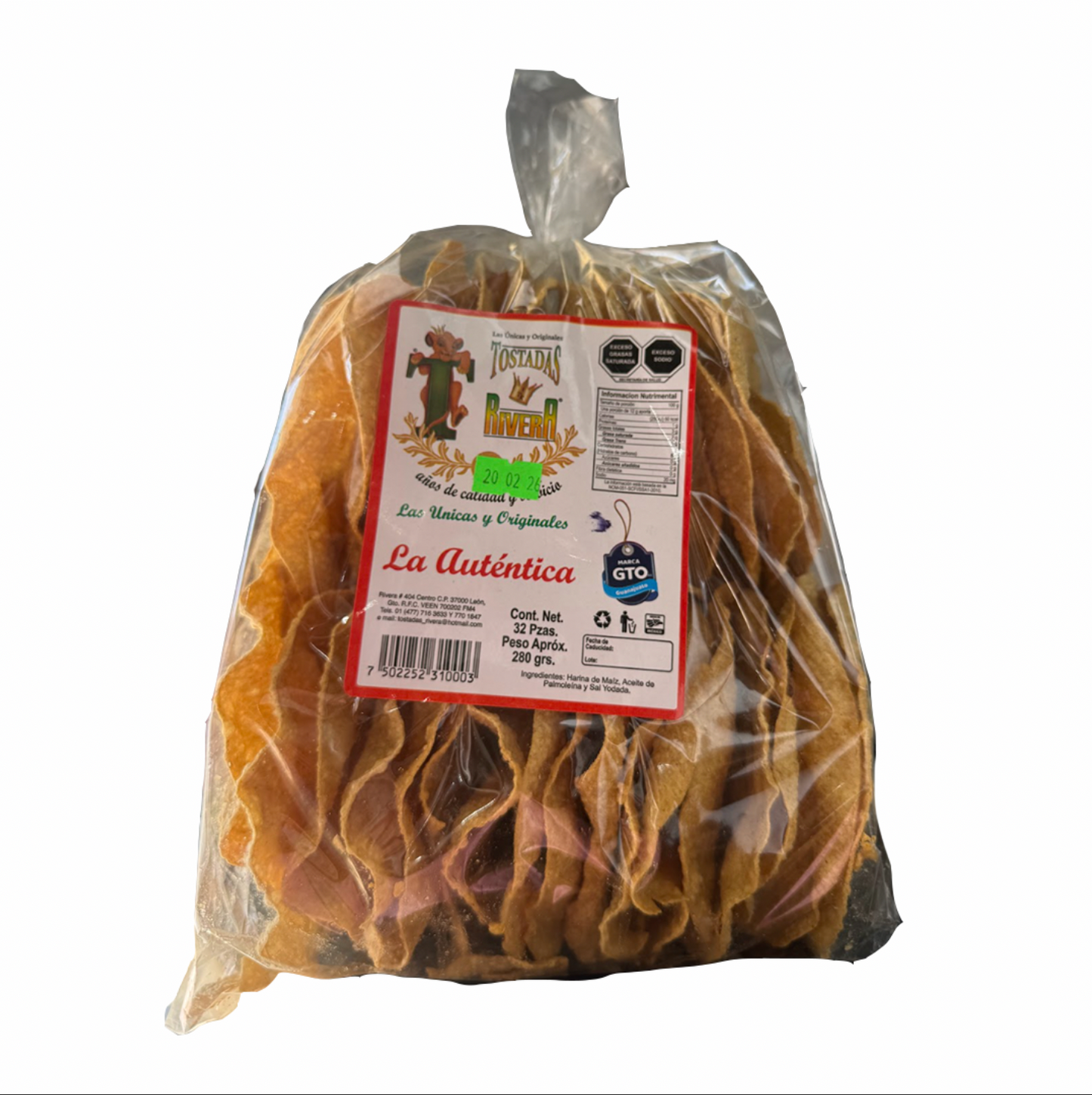 Tostadas Autenticas 32pza Rivera