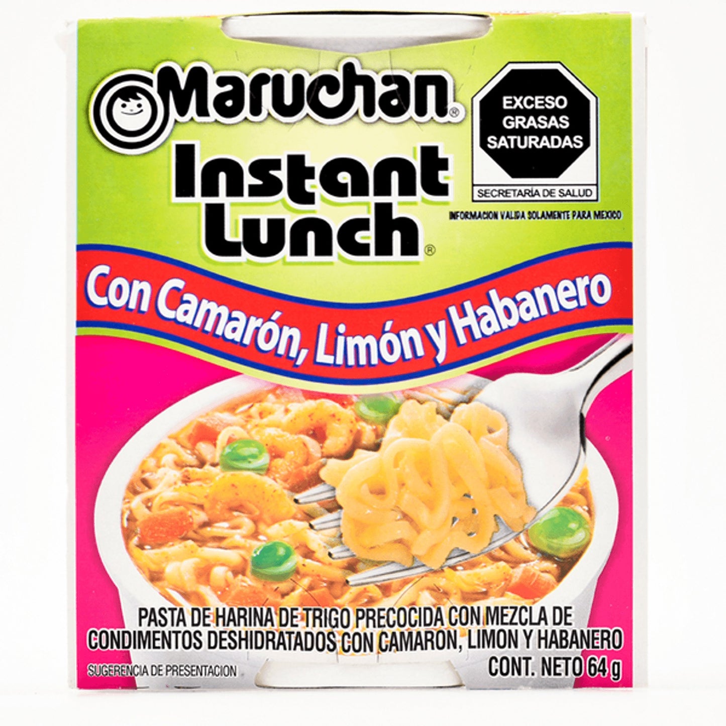 Maruchan Camarón, Limón y Habanero 64g