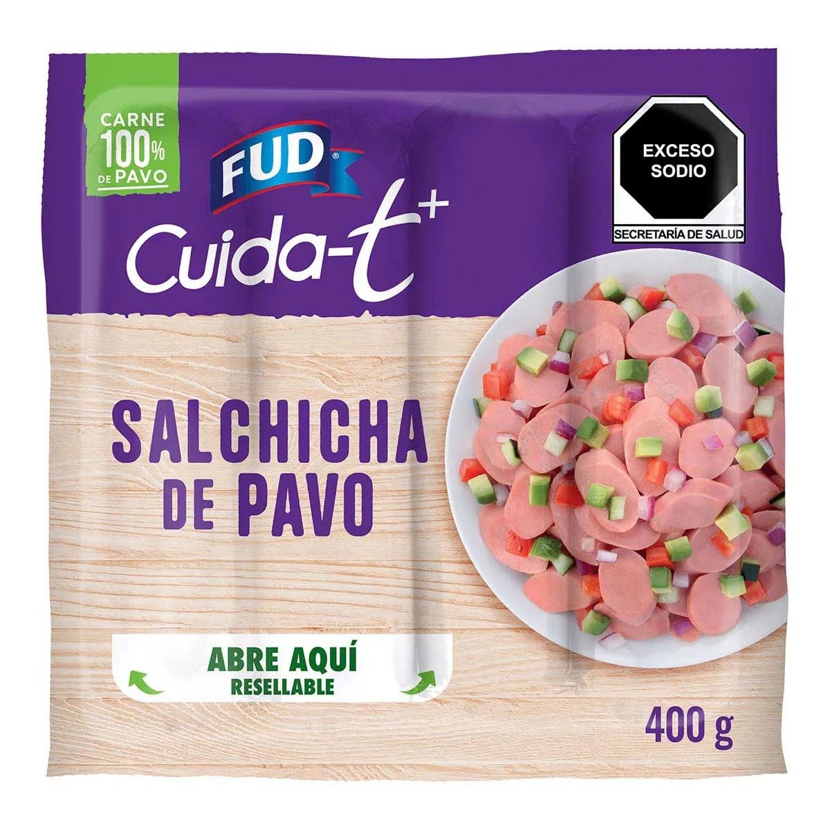 Salchicha pavo 400g Cuida-t Fud