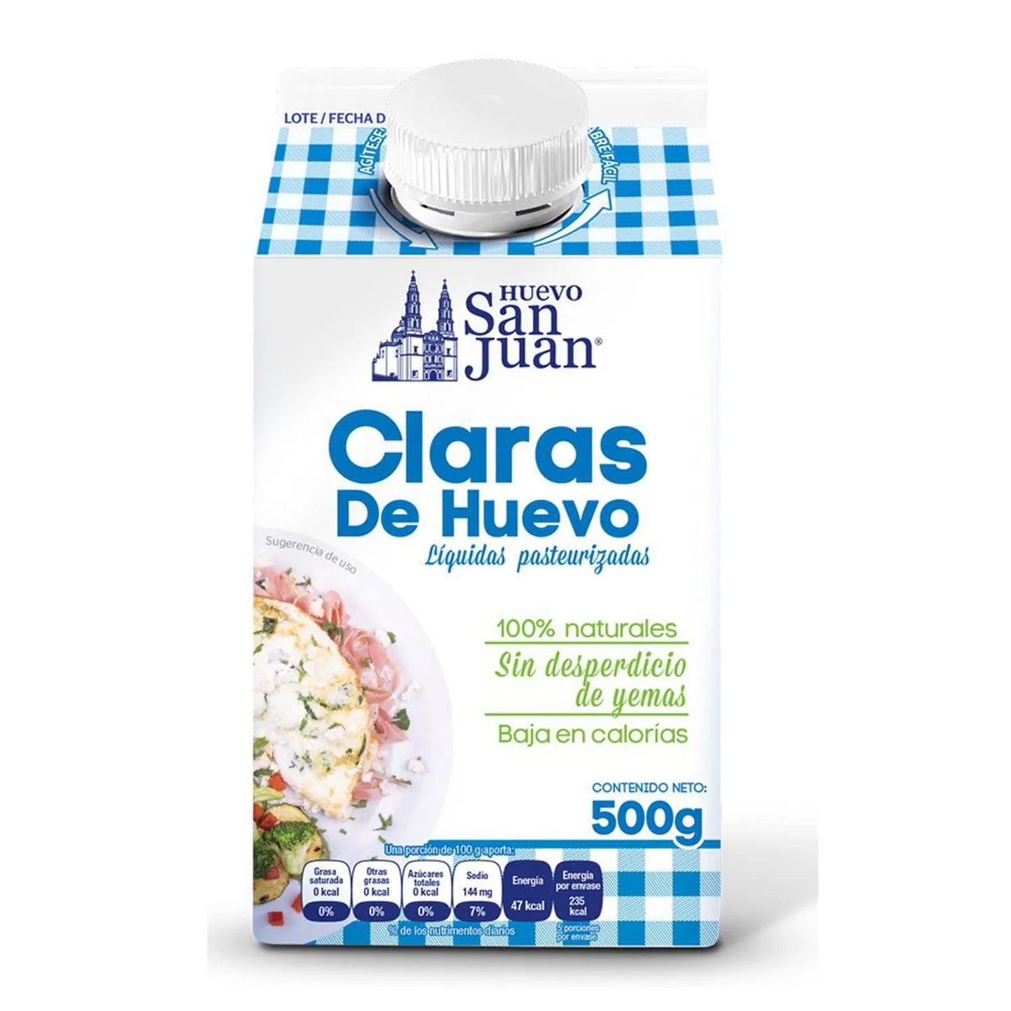 Claras de huevo 500g San Juan