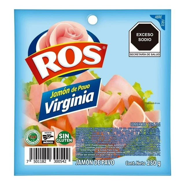 Jamón de Pavo Virginia 250g Ros
