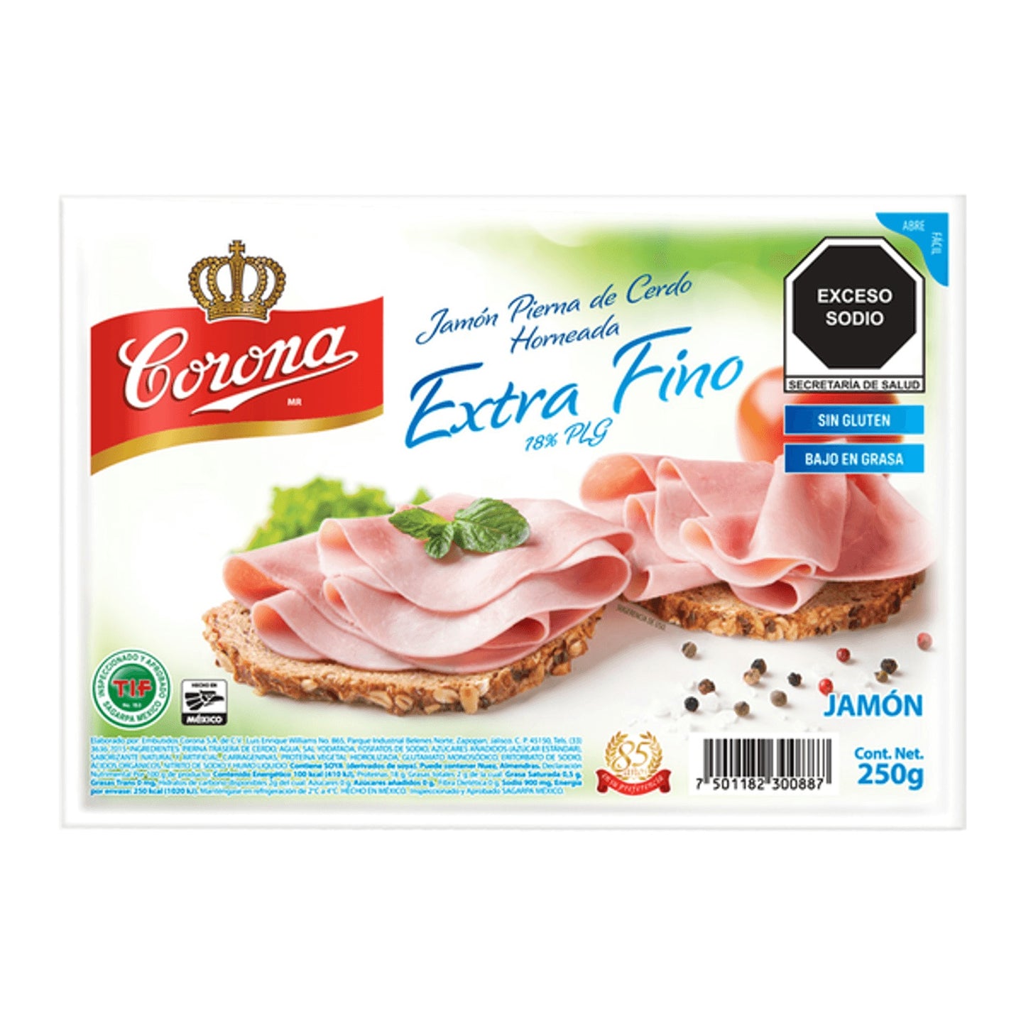 Jamón Pierna de Cerdo 250g Corona
